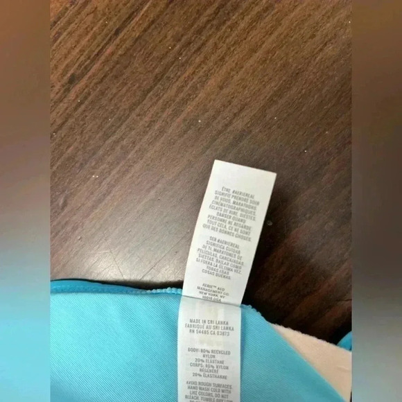 Aerie Bikini Top Turquoise Blue Size Large Versatile Beach Pool Cruise Resort - Picture 4 of 10